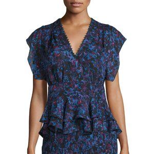 Rebecca Taylor | Bouquet Rhapsody Silk-Blend Top